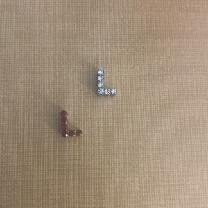 L initial charms to add onto jewelry pieces
